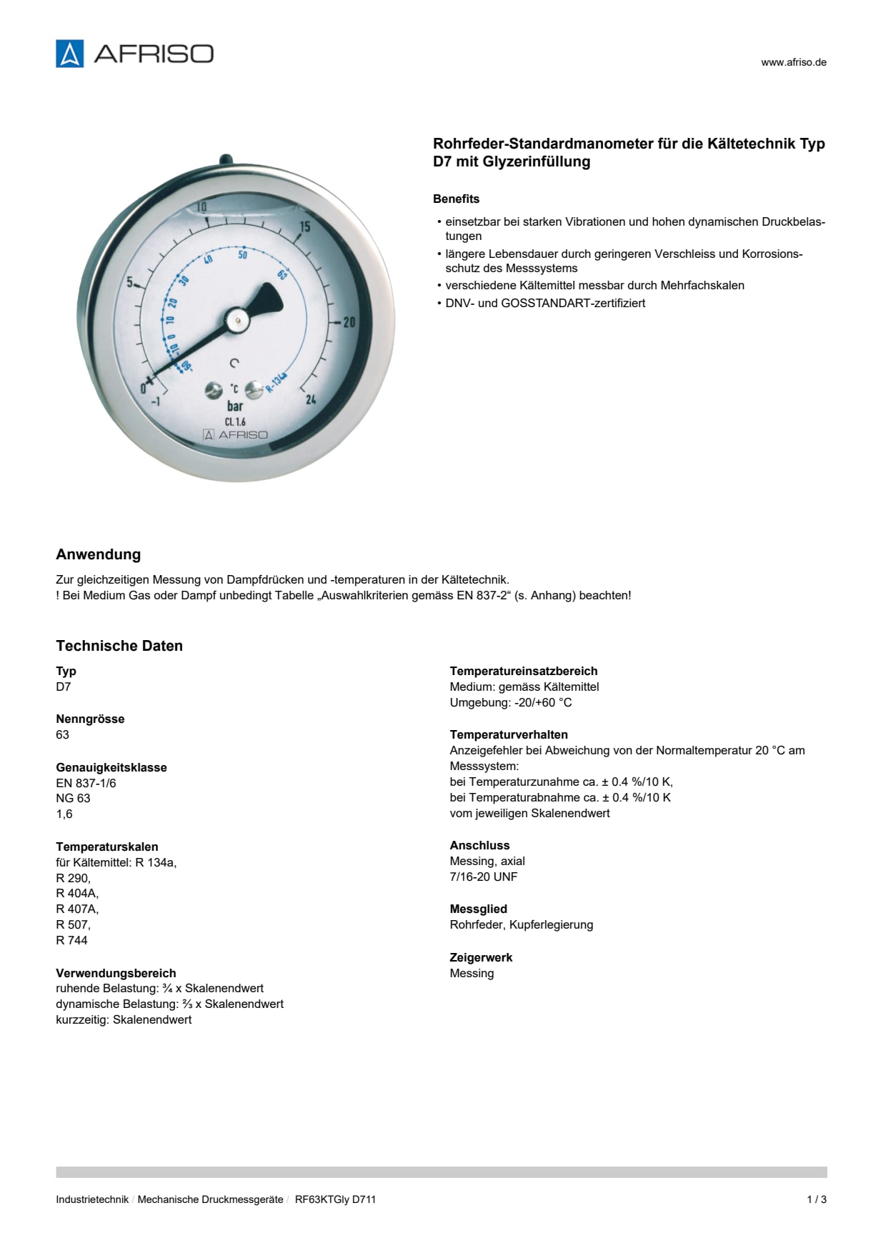 AFRISO_DATENBLATT_ROHRFEDER-STANDARDMANOMETER-FUER-DIE-KAELTETECHNIK-TYP-D7-MIT-GLYZERINFUELLUNG_RF63KTGLY-D711_P23967_DEU_CHE.PDF