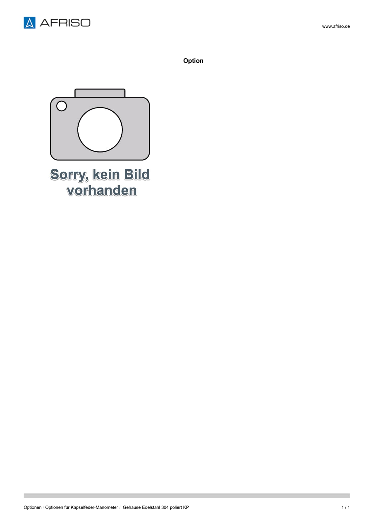 AFRISO_DATENBLATT_OPTION_GEHAEUSE-EDELSTAHL-304-POLIERT-KP_P26855_DEU_CHE.PDF