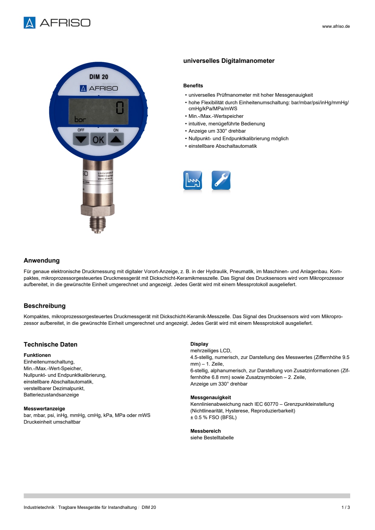 AFRISO_DATENBLATT_UNIVERSELLES-DIGITALMANOMETER_DIM-20_P28350_DEU_CHE.PDF