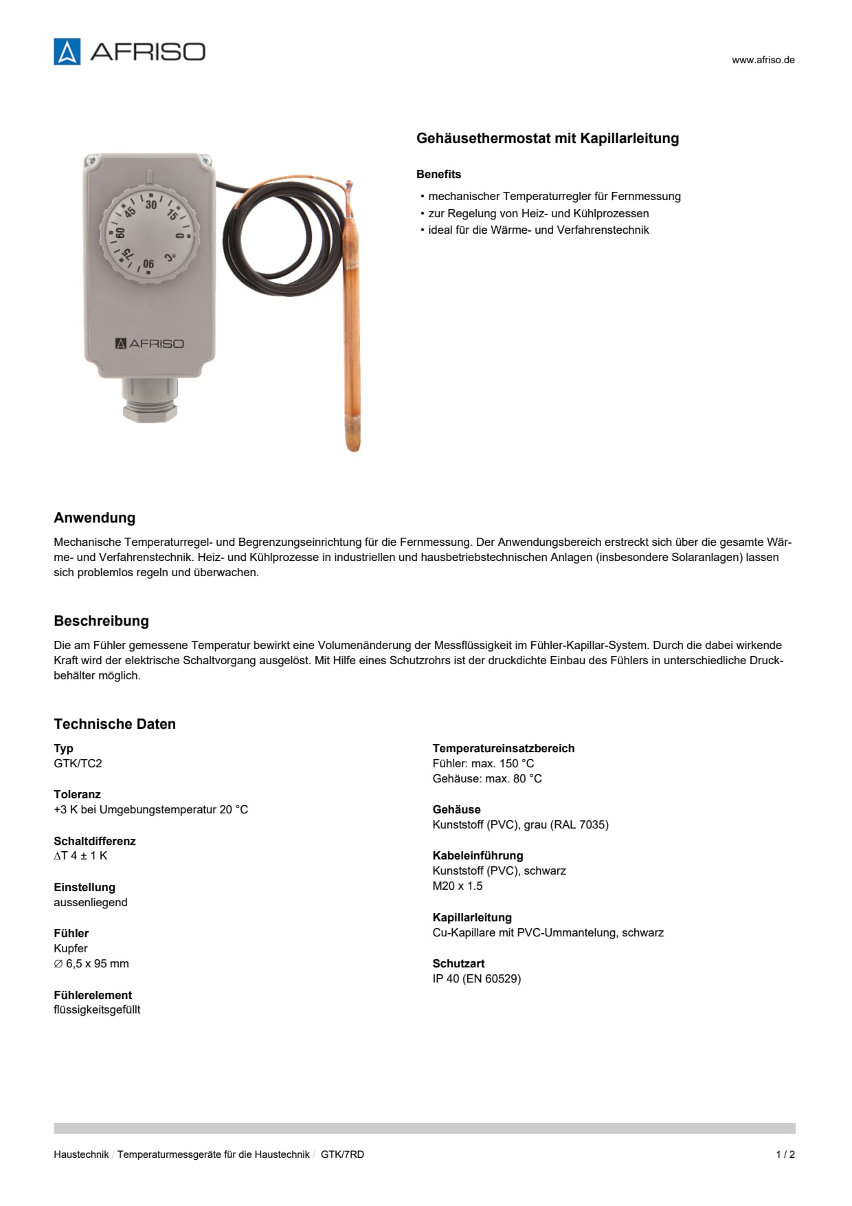 AFRISO_DATENBLATT_GEHAEUSETHERMOSTAT-MIT-KAPILLARLEITUNG_GTK-7RD_P27470_DEU_CHE.PDF