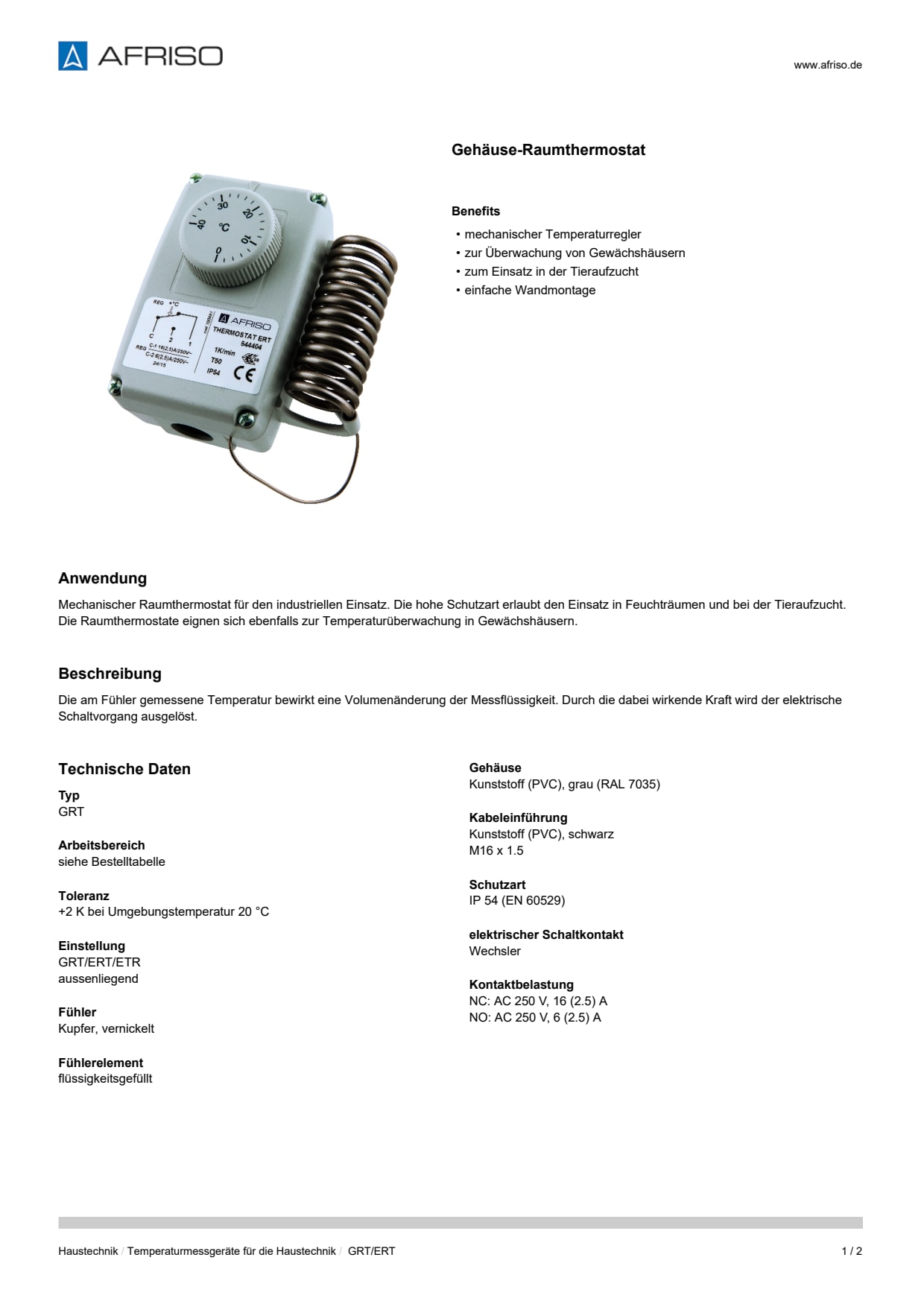 AFRISO_DATENBLATT_GEHAEUSE-RAUMTHERMOSTAT_GRT-ERT_P27454_DEU_CHE.PDF