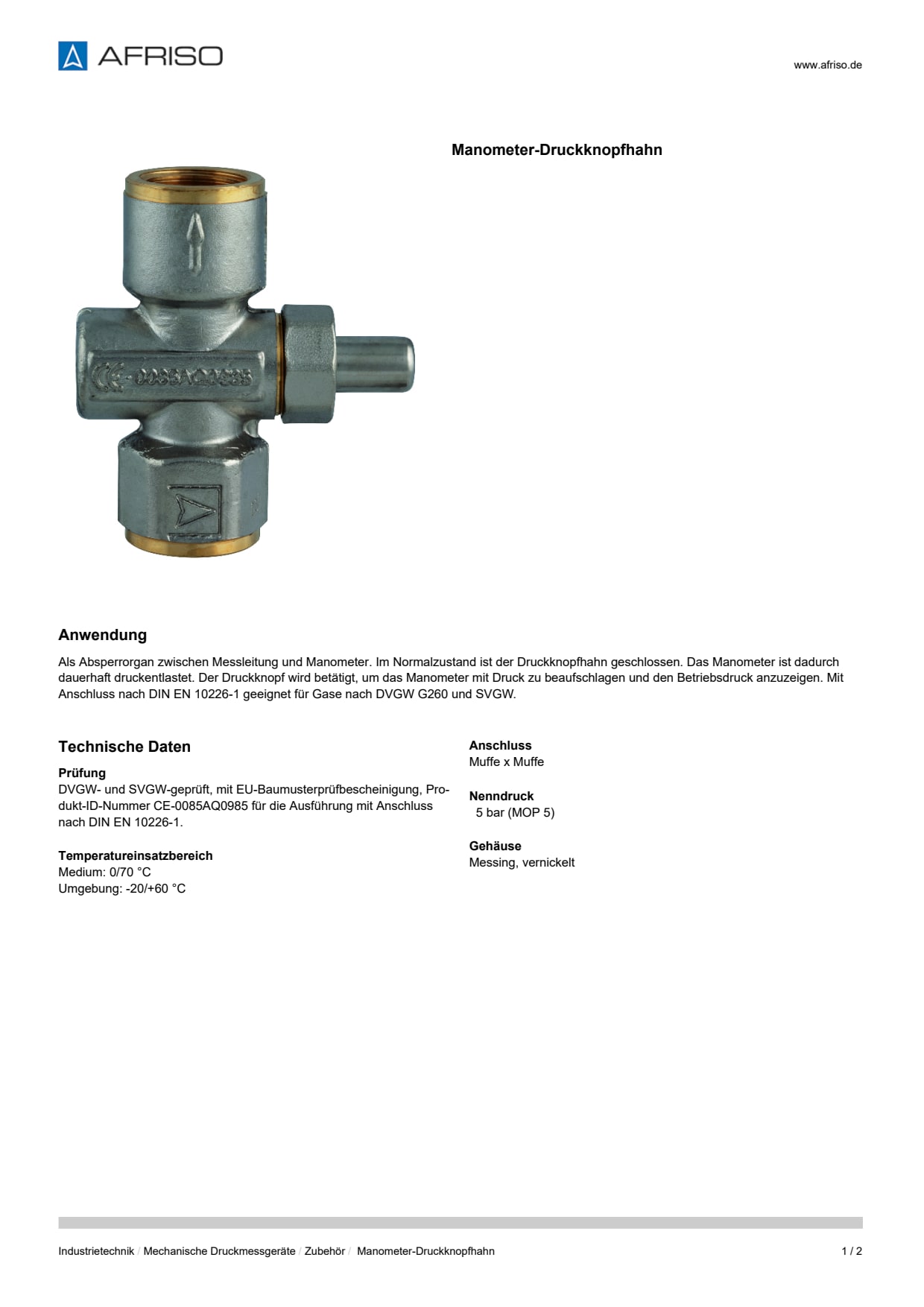 AFRISO_DATENBLATT_MANOMETER-DRUCKKNOPFHAHN_P27251_DEU_CHE.PDF