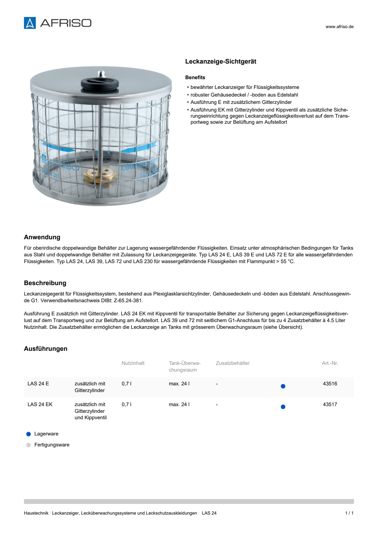 AFRISO_DATENBLATT_LECKANZEIGE-SICHTGERAET_LAS-24_P31237_DEU_CHE.PDF