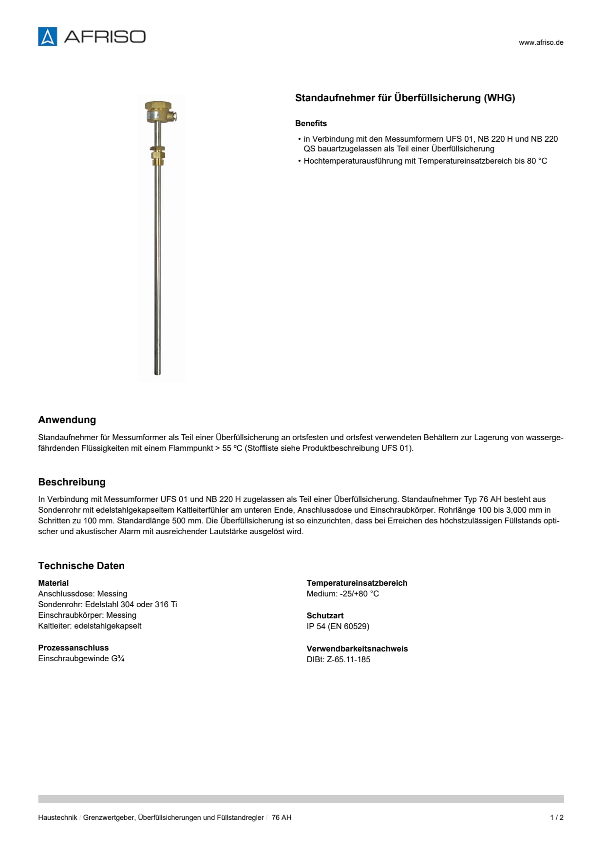 AFRISO_DATENBLATT_STANDAUFNEHMER-FUER-UEBERFUELLSICHERUNG--WHG-_76-AH_P31217_DEU_CHE.PDF