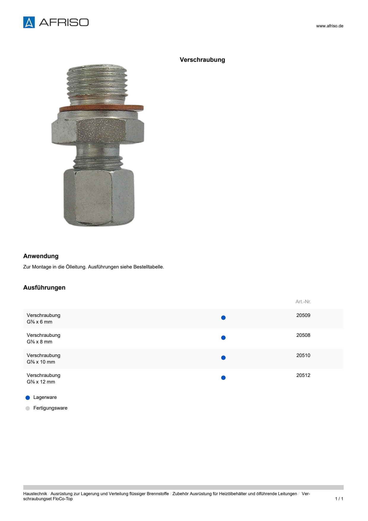 AFRISO_DATENBLATT_VERSCHRAUBUNGSET-FLOCO-TOP_P32870_DEU_CHE.PDF