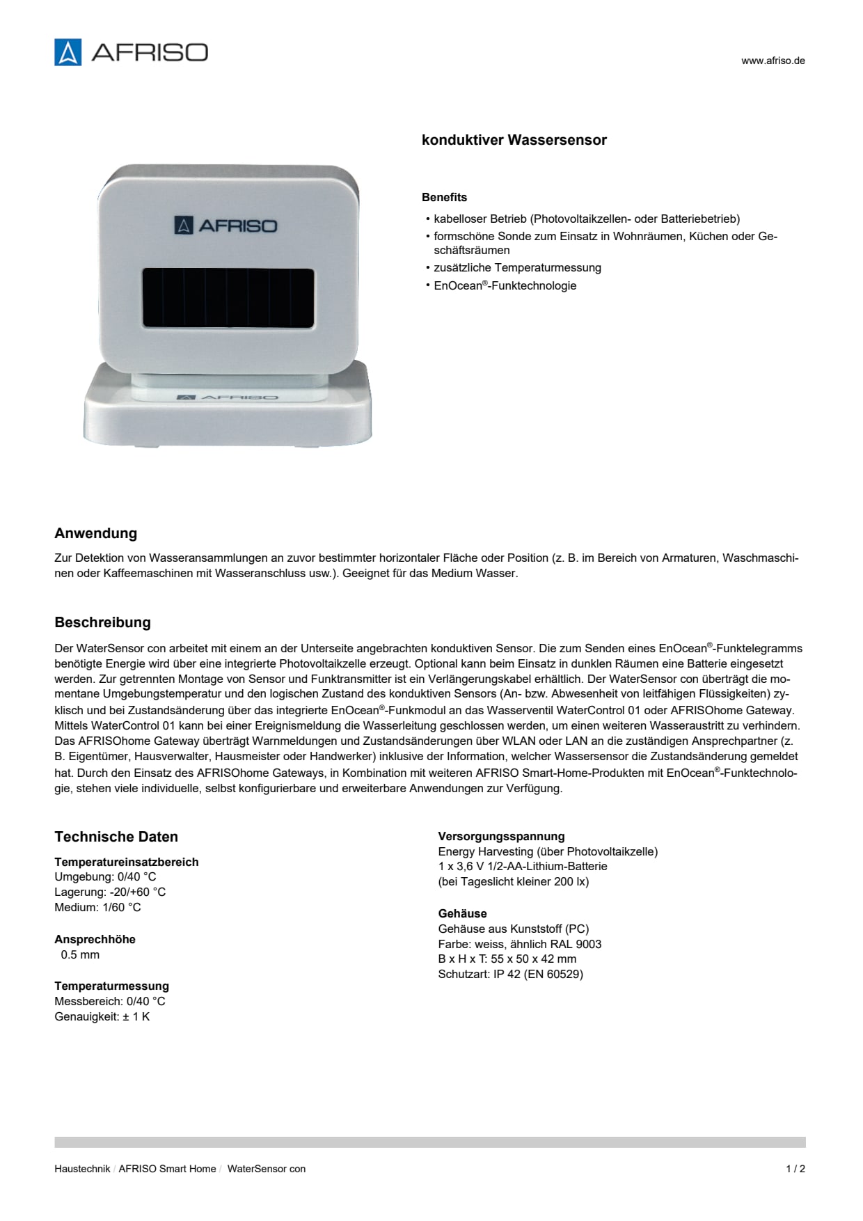 AFRISO_DATENBLATT_KONDUKTIVER-WASSERSENSOR_WATERSENSOR-CON_P32850_DEU_CHE.PDF