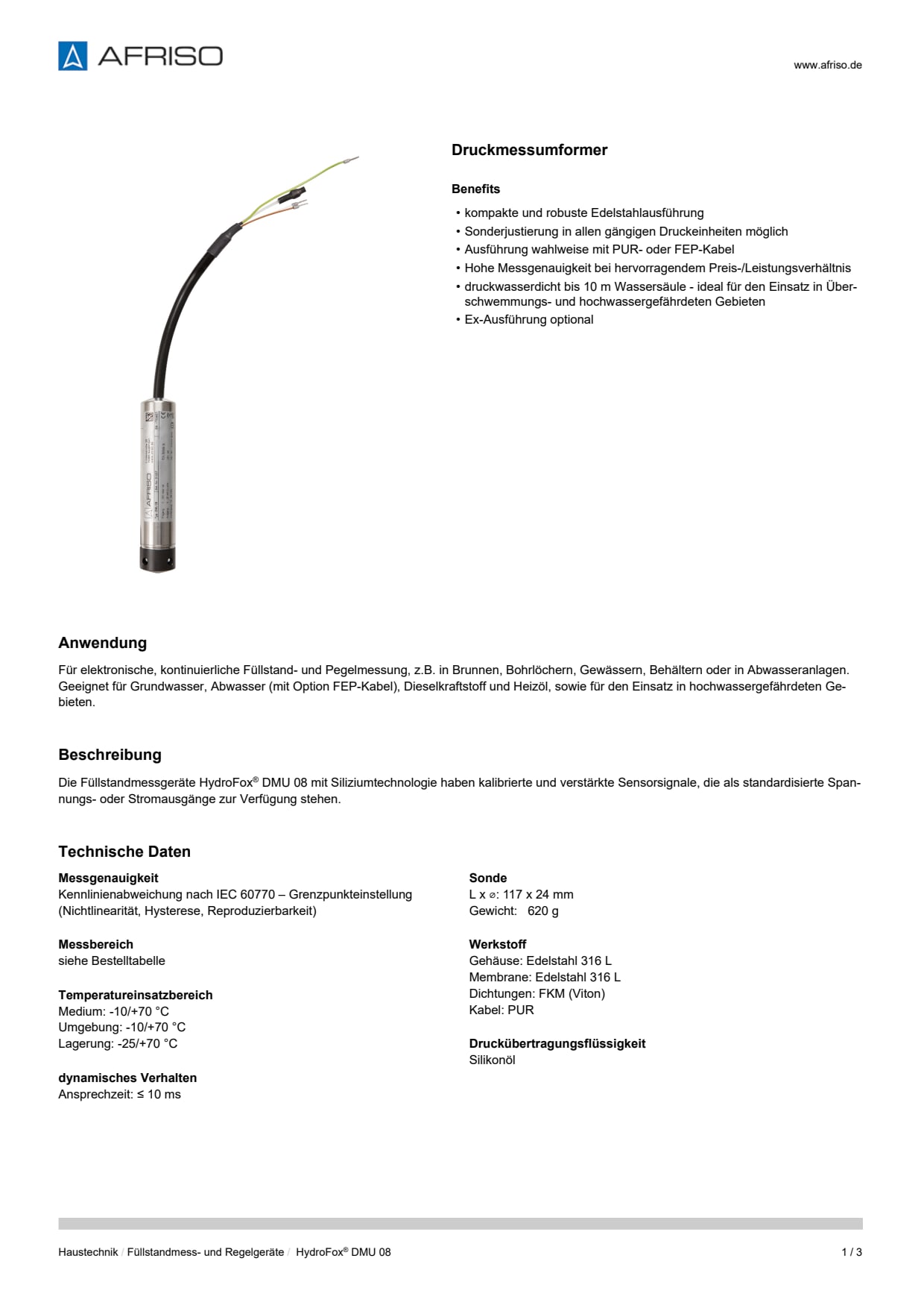 AFRISO_DATENBLATT_DRUCKMESSUMFORMER_HYDROFOX-DMU-08_P34106_DEU_CHE.PDF