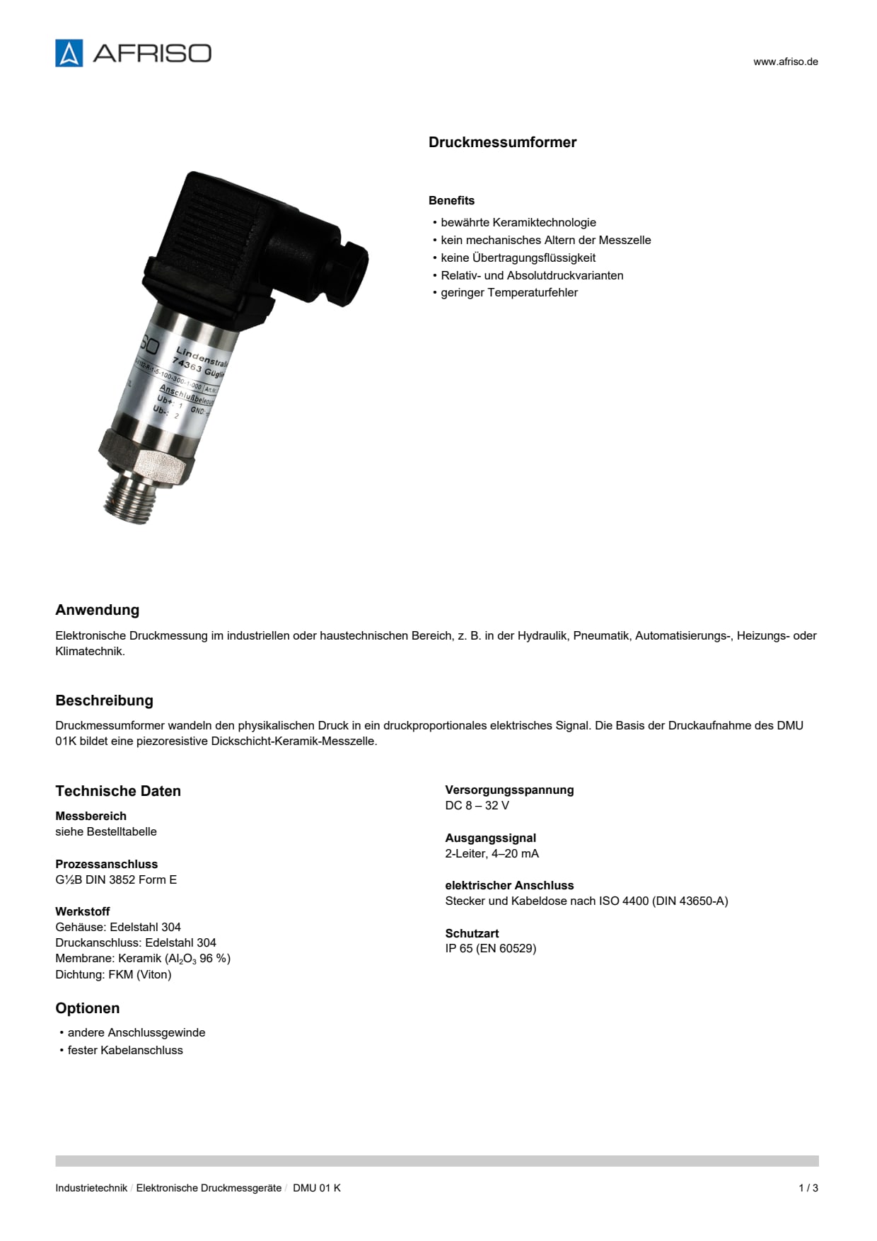AFRISO_DATENBLATT_DRUCKMESSUMFORMER_DMU-01-K_P33701_DEU_CHE.PDF