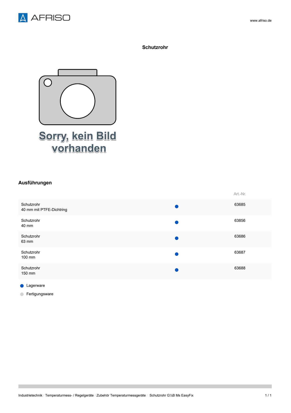 AFRISO_DATENBLATT_SCHUTZROHR-G1-2B-MS-EASYFIX_P32951_DEU_CHE.PDF