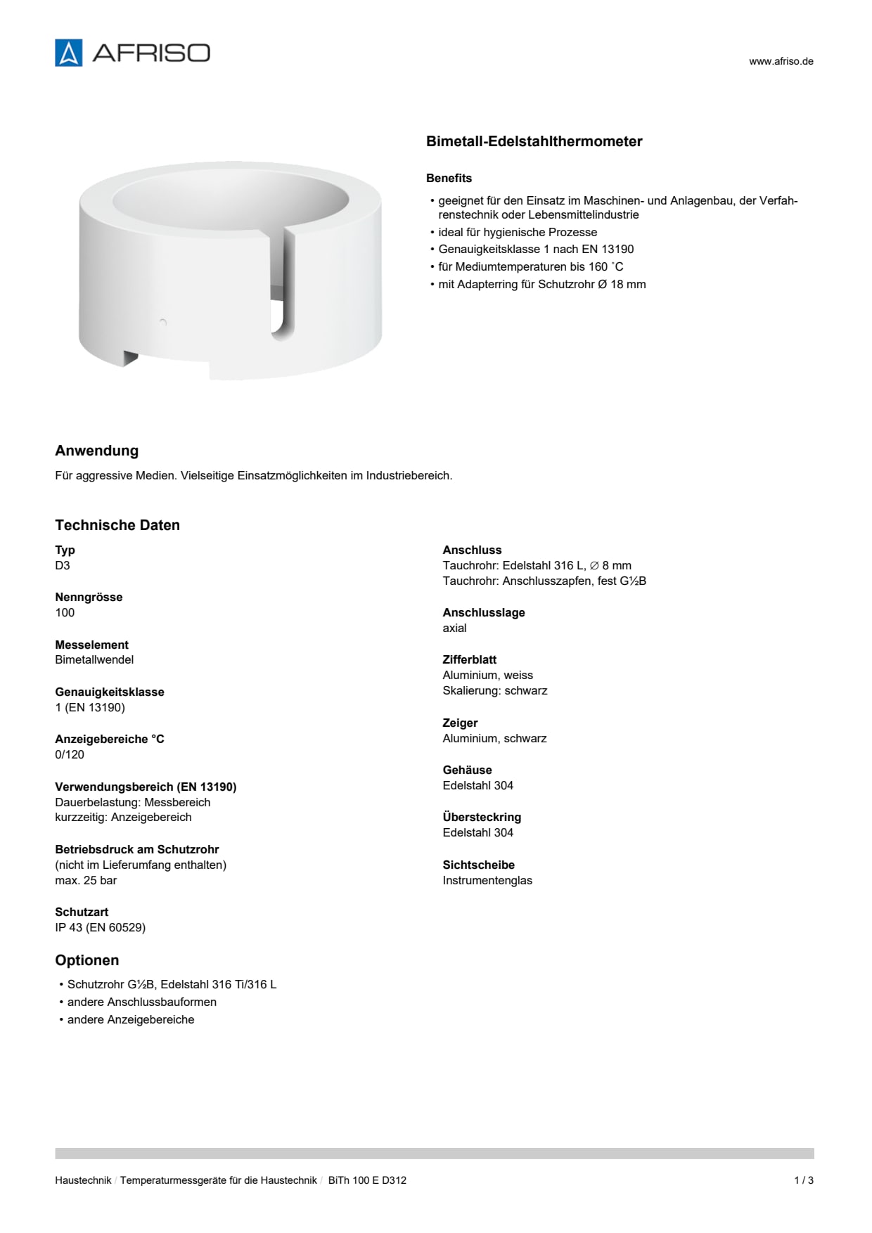 AFRISO_DATENBLATT_BIMETALL-EDELSTAHLTHERMOMETER_BITH-100-E-D312_P42658_DEU_CHE.PDF