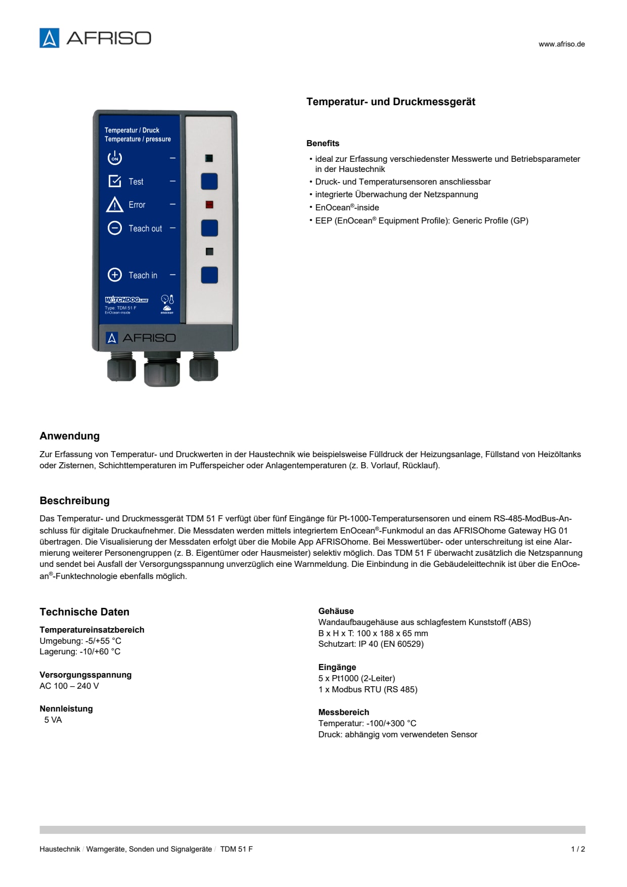 AFRISO_DATENBLATT_TEMPERATUR--UND-DRUCKMESSGERAET_TDM-51-F_P39361_DEU_CHE.PDF