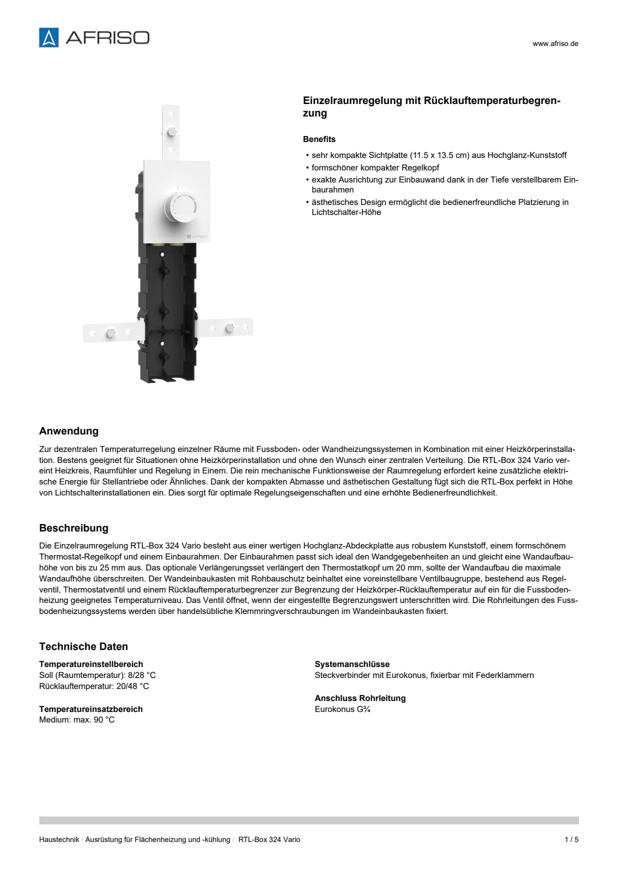 AFRISO_DATENBLATT_EINZELRAUMREGELUNG-MIT-RUECKLAUFTEMPERATURBEGRENZUNG_RTL-BOX-324-VARIO_P54411_DEU_CHE.PDF