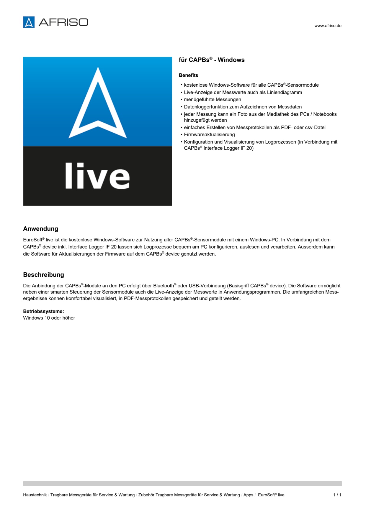 AFRISO_DATENBLATT_FUER-CAPBS--WINDOWS_EUROSOFT-LIVE_P61409_DEU_CHE.PDF