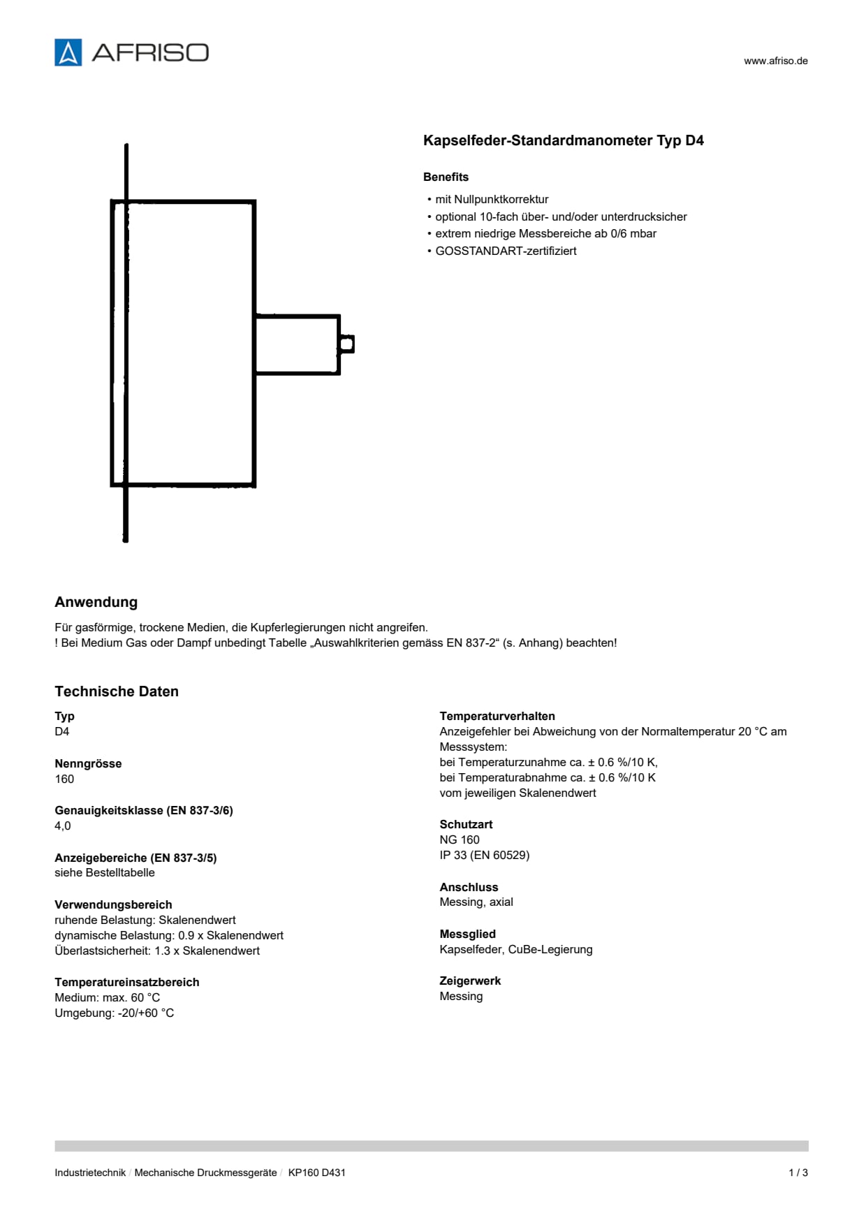 AFRISO_DATENBLATT_KAPSELFEDER-STANDARDMANOMETER-TYP-D4_KP160-D431_P61080_DEU_CHE.PDF