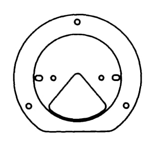  Befestigungsrand hinten  Edelstahl 304 trowalisiert NG 100 