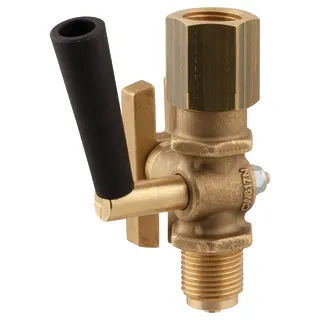  Manometer-Absperrhahn   mit Prüfflansch 60 x 25 x 10