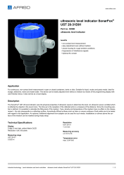 AFRISO_ULTRASONIC-LEVEL-INDICATOR-SONARFOX--UST-20-31D01-ULTRASONIC-LEVEL-INDICATOR_33558_ENG_GBR.PDF