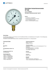 AFRISO_ROHRFEDER-INDUSTRIEMANOMETER-RF160I-ROHRFEDER-INDUSTRIEMANOMETER-TYP-D4_85360401_DEU_CHE.PDF