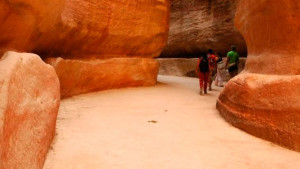 A paved road into Petra