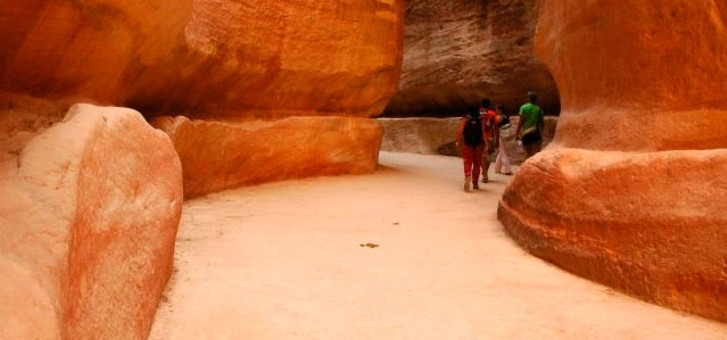 A paved road into Petra