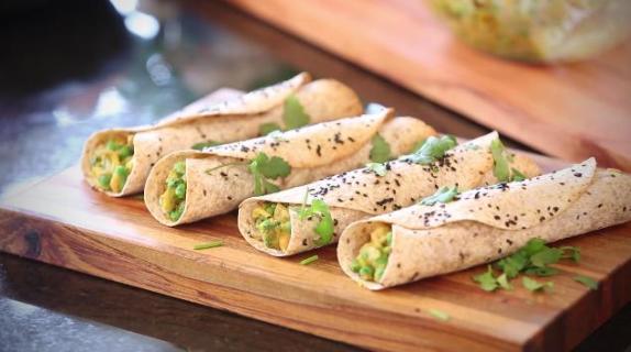 Indian Chickpea and Potato wrap