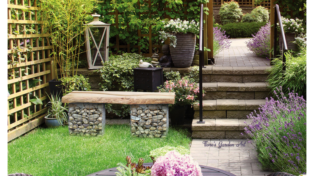 Gabion elements in your garden