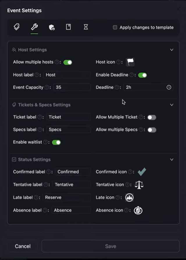 Ticket System with Templates