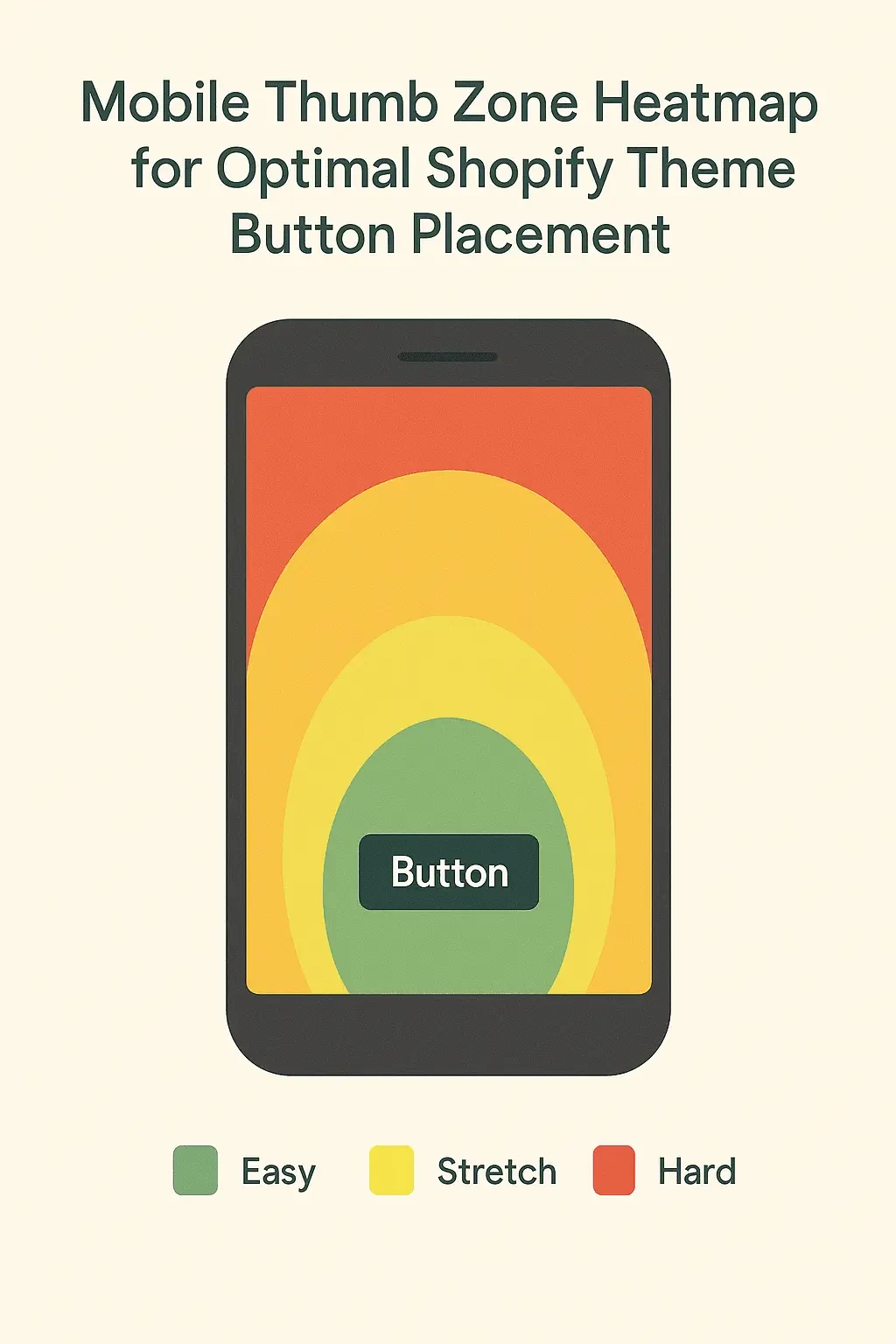 Mobile thumb zone heatmap for optimal Shopify theme button placement
