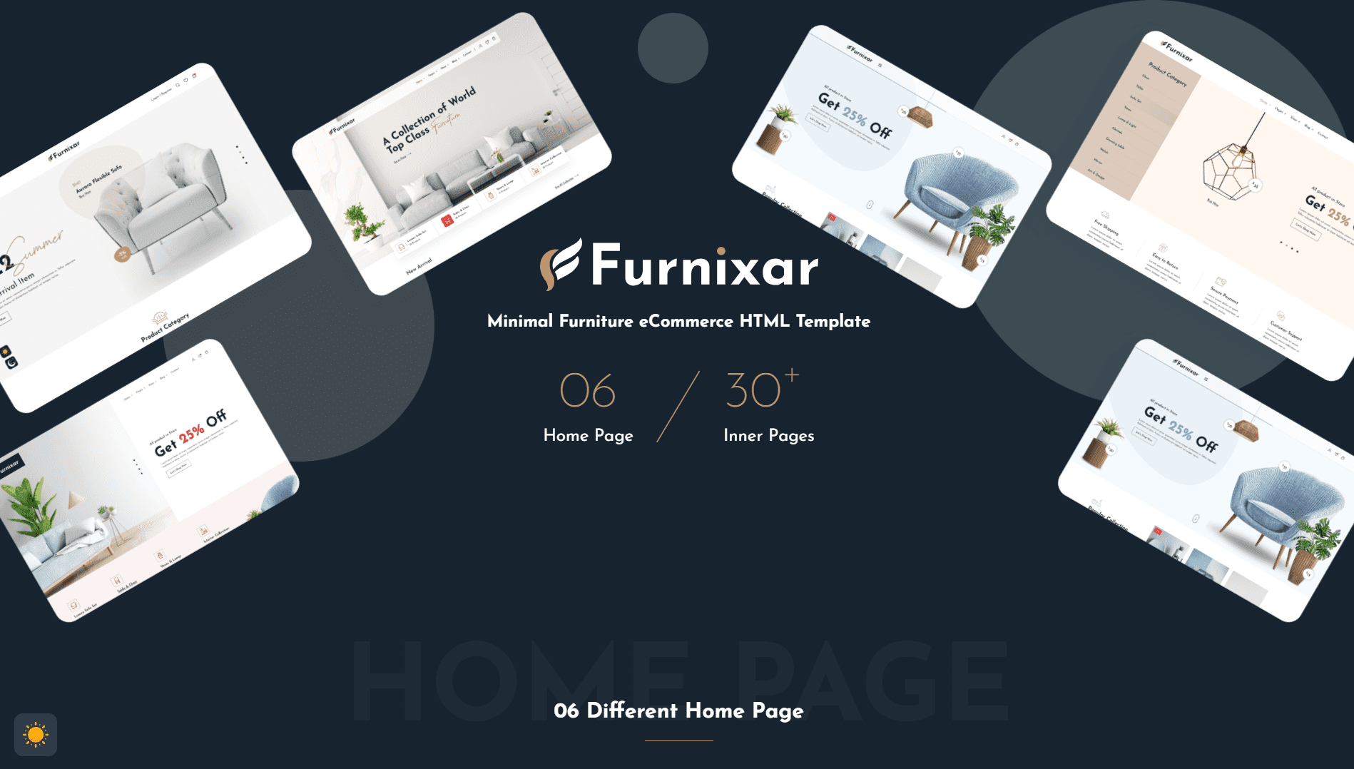 Furnixar- Multipurpose eCommerce HTML Template for a Furniture store and Interior design business