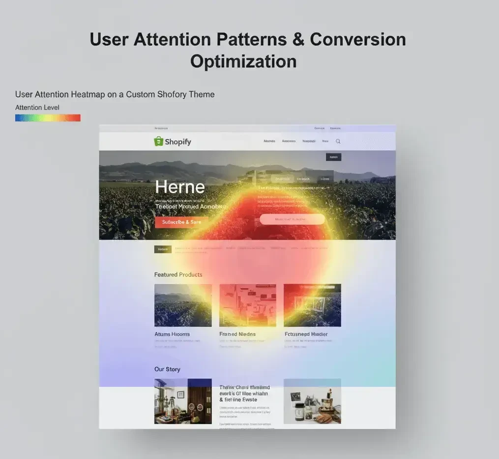 Infographic comparing conversion improvements when using custom Shopify themes versus generic templates.