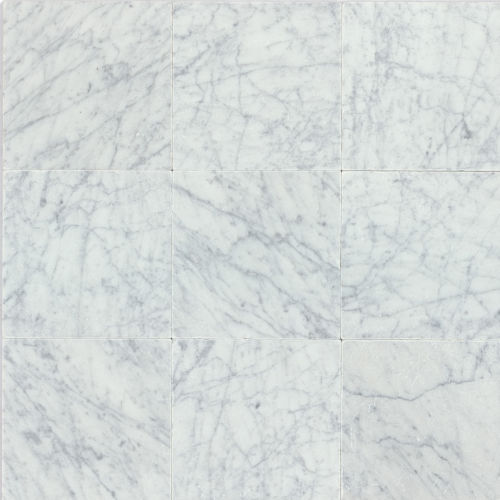 Suave Tumbled 12" X 12" Marble Tile in White Carrara