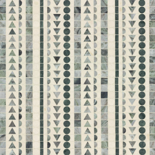 Nomadika Skandi Stripe Mosaic in Forest Green