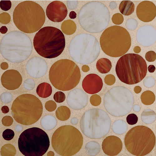 Bubblicious Glass Mosaic in Second Honey Moon Non-iridescent
