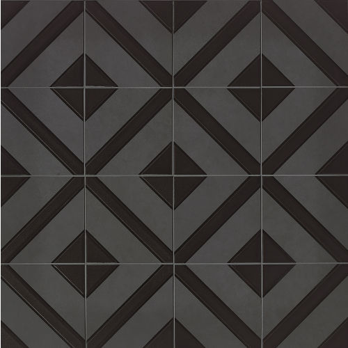 Feel 8" x 8" The Thriving Porcelain Tile in Sleek Black