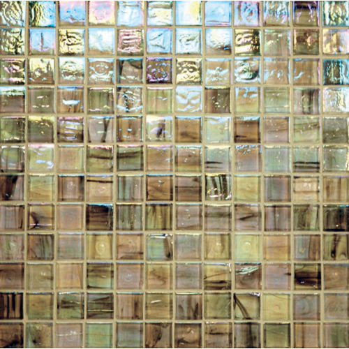 Haute Glass 1" x 1" Mosaic in Back In Black Iridescent