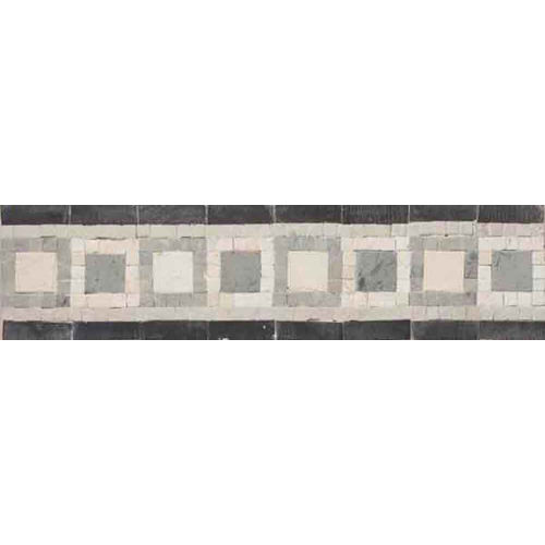 Nico Mozaics 4" x 16" Squared Honed Limestone Border in Blue