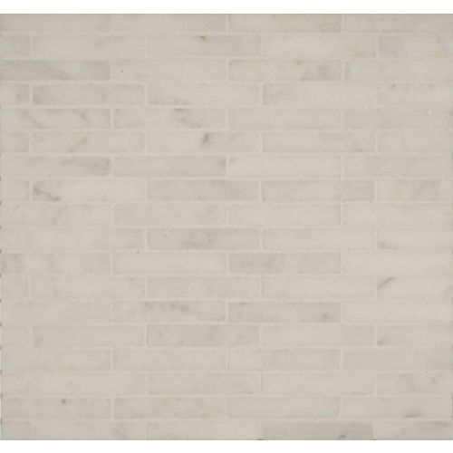 Rock Glamorous 5/8" x 3" Staggered Joint Honed Marble Mosaic in Anamite