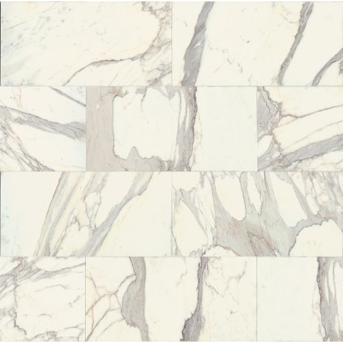 Suave 16" x 32" Smooth Finish Marble Tile in Calacatta Gold