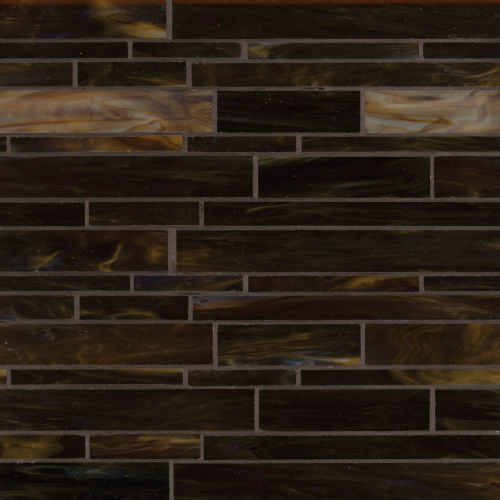 Catwalk Glass Mosaic in Walnut Wedge