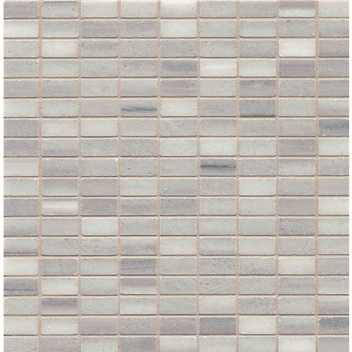 Vanity 5/8" x 1 1/4" Straight Brick Marble Mosaic Mosaic in Mamara Grey