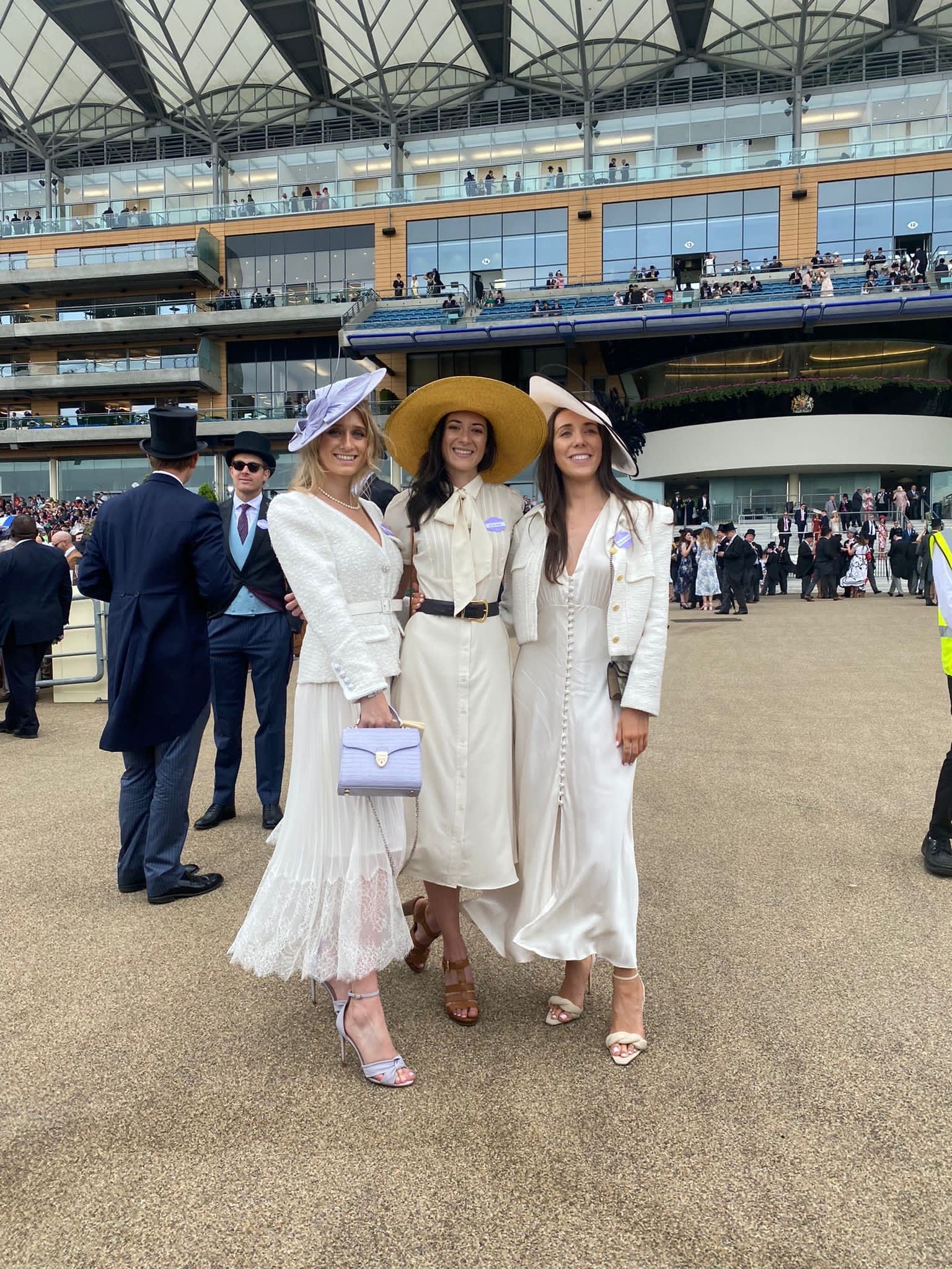 Madeleine Robinson Office Manager at Seat Unique with friends at Royal Ascot