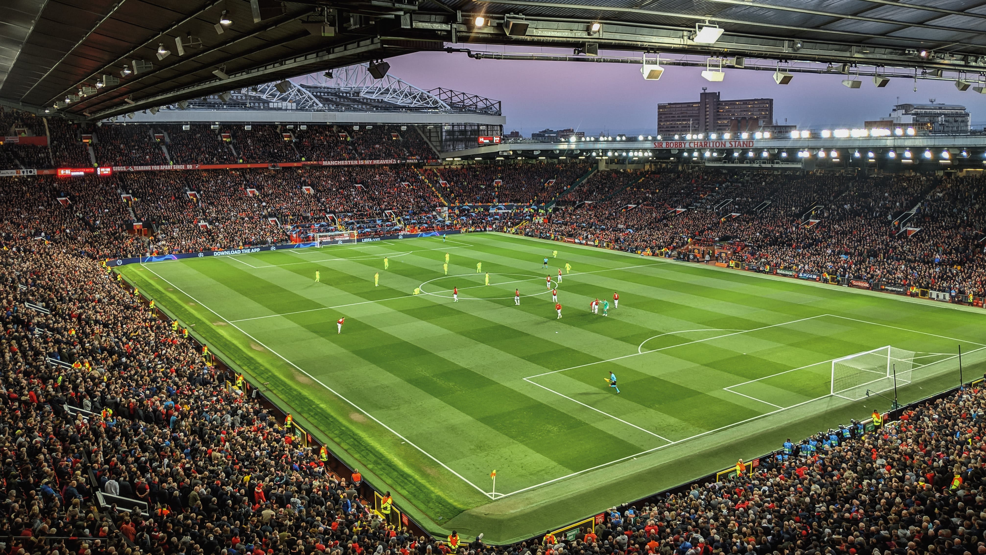 Old Trafford pitch and stadium