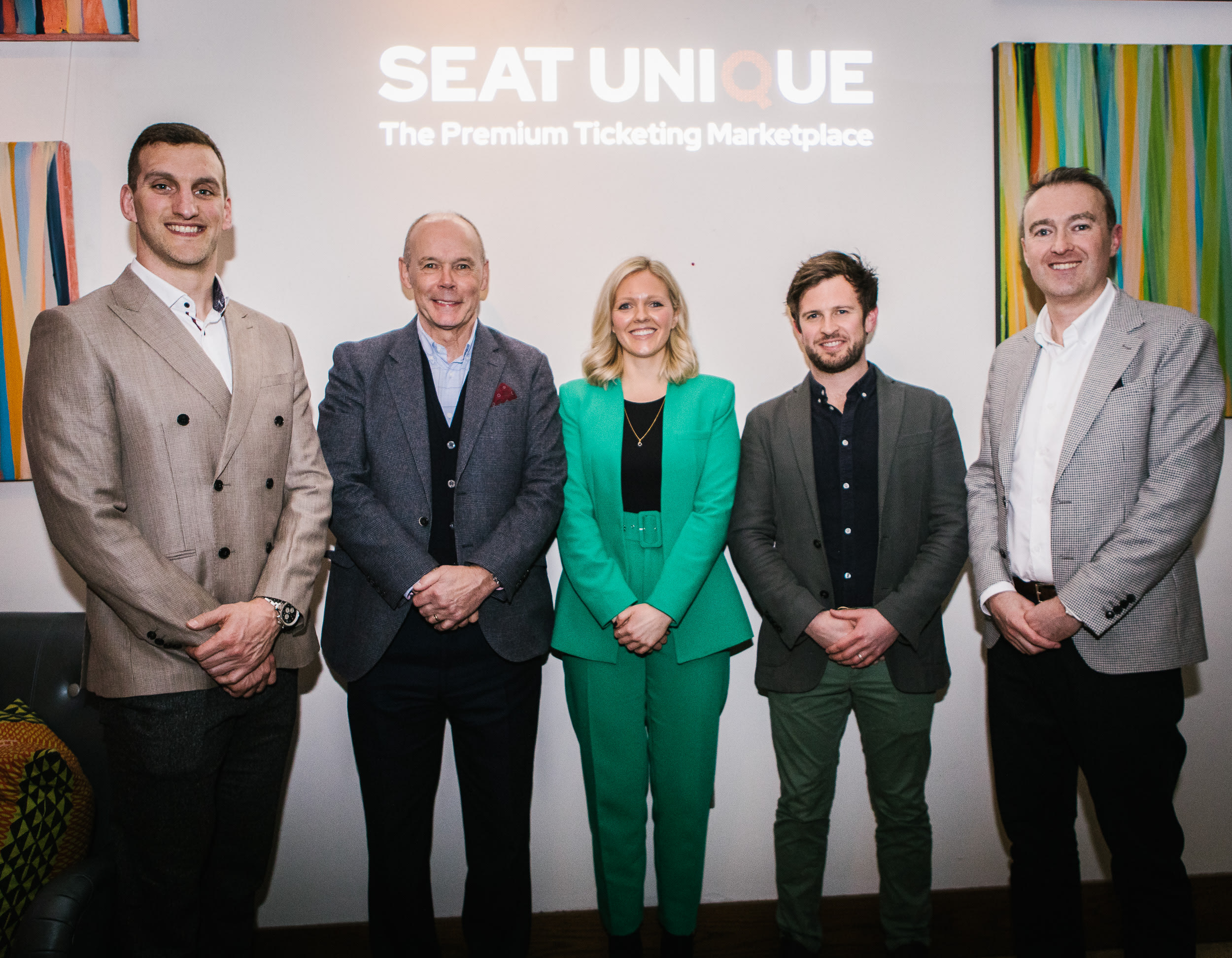 Sam Warburton, Sir Clive Woodward OBE, Seat Unique Co-Founder and Head of Product Phillipa Hicks, Legal Strategist James Duffy and CEO and Founder Robin Sherry