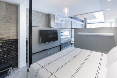 Open concept bedroom