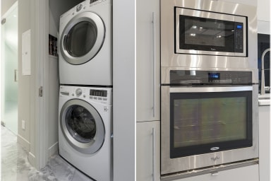 washer, dryer, oven, microwave