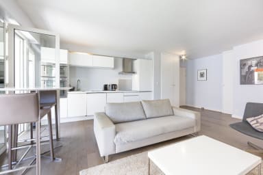 living room and kitchen