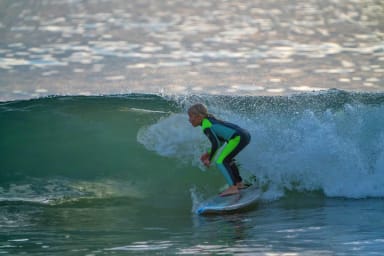 Surfing in Half Moon Bay, California