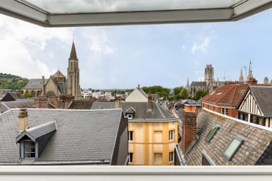 Vue sur les clochers de Rouen