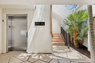 Elevator: parking to second floor.