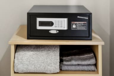 Laptop friendly hotel safe; extra blanket and Turkish beach towel